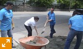 Moving five yards of crushed stone for the Barry House