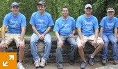 A team from the Mississauga office volunteers at the Riverwood Conservancy