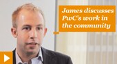 James discusses PwC's work in the community