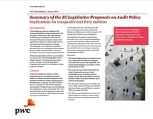 Summary of the EC Legislative Proposals on Audit Policy