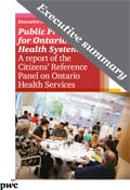 A report of the Citizens' Reference Panel on Ontario Health Services – Executive summary