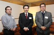 Carlos Varas, Auditor Sox Compliance ADT Security Services; Gustavo Zamorano, Gerente de Servicios Compartidos - Área de Finanzas y José Ríos, Gerente de Contabilidad, ambos de Freeport McMoRan Copper & Gold Inc.