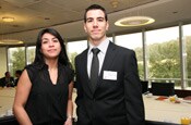 Jocelyn Piña, Auditora Interna Empresas Iansa y Esteban Avalos, Asistente de Auditoría PwC Chile. 