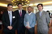 Germán Campos, Socio Asesoría Legal y Tributaria, PwC Chile; Medardo Lagos, Gerente de Impuestos de Antofagasta Minerals; Alex Pinto, Jefe Tributario de Cía. Sudamericana de Vapores y Claudio Salcedo. Socio de Salcedo y Cía.