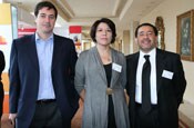 Alvaro Ramírez de CDR Abogados; Soledad Recabarren, Expositora y Mario Silva de Philippi Abogados.