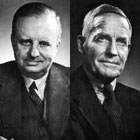 George S. Currie (à gauche) et George C. McDonald (à droite), fondateurs du cabinet Coopers & Lybrand Canada.