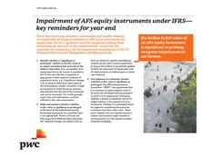 2011-11-30 Impairment of AFS Equity Instruments Under IFRS - Key Reminders for Year-end