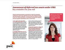 2011-12-20 Assessment of deferred tax assets under IFRS - Key IFRS Reminders