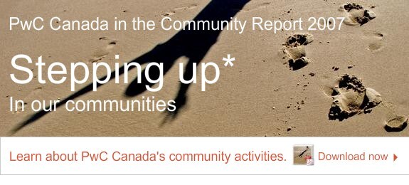 PricewaterhouseCoopers Canada in the Community Report