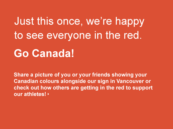 Just this once, we're happy to see everyone in the red.