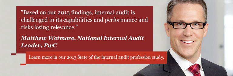 Matthew Wetmore, leader national du groupe Audit interne, PwC