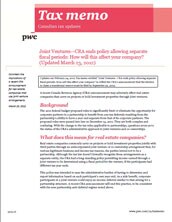 Tax memo: Joint Ventures—CRA ends policy allowing separate fiscal periods: How will this affect your company? (Memo No. 2012-15)