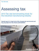 Assessing tax: 2010 Tax rate benchmarking study for the Industrial manufacturing industry