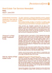 Real Estate Tax Services Newsalert: Italy: Issue 7