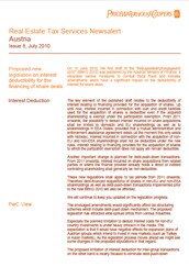 Real Estate Tax Services Newsalert: Austria: Issue 8