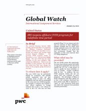 Global Watch: United States - IRS reopens offshore OVDI program for indefinite time period