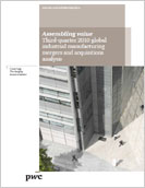 Assembling value - Global industrial manufacturing M&A analysis: Q3 2010