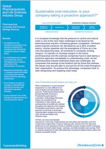 Sustainable cost reduction