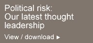 PwC publications on political risk management