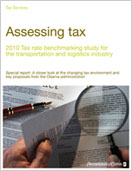 Assessing tax: 2010 Tax rate benchmarking study for the Transportation & Logistics industry