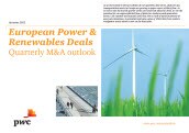 European Power & Renewables Deals: Quarterly M&A outlook, Autumn 2012