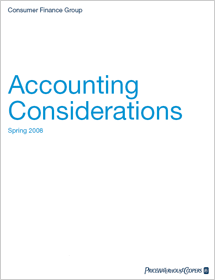 Consumer finance group accounting considerations