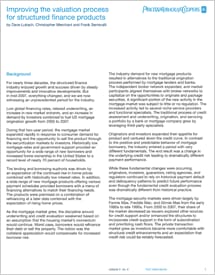 Improving the valuation process for structured finance products: PwC