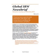 Treasury issues separate joint statements with Japan and Switzerland to facilitate the implementation of FATCA