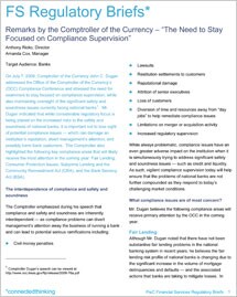 Remarks by the Comptroller of Currency on compliance supervision