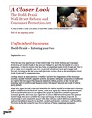 A Closer Look - Dodd-Frank