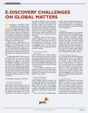 E-Discovery Challenges on Global Matters