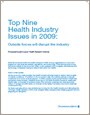 Top nine health industry issues in 2009