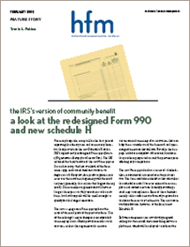 A look at the redesigned Form 990 and new schedule H