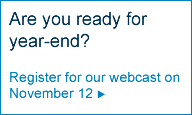 Are you ready for year-end? Register for our webcast on November 12