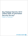 Key findings from the 2010 Global state of information security survey for the retail and consumer industry