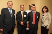 Arturo Fuentes, Gerente área Outsourcing PwC Chile; Mauricio Bulo, Jefe de Personal Salmones Camanchaca; Michel Laurie, Abogado y Senior Manager de Servicios Laborales junto a Juanita María Osorio, , Gerente área Outsourcing, ambos de PwC Chile.