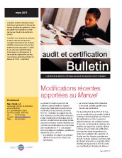 2011-04-05 Le numéro de mars 2011 du bulletin Audit et certification de l’ICCA