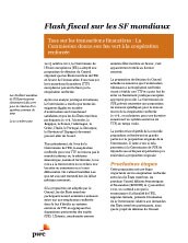 Flash fiscal sur les SF mondiaux : Taxe sur les transactions financières : La Commission donne son feu vert à la coopération renforcée