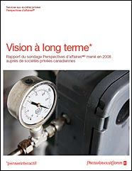 Perspectives d’affaires® : Sondage 2008 auprès des sociétés privées canadiennes
