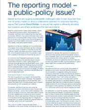 The reporting model- A public policy issue?