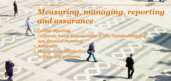 Measuring, managing, reporting and assurance 