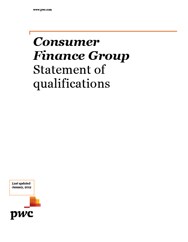 Read the Consumer Finance Group statement of qualifications