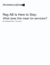 Reg AB Is here to stay: What does this mean for servicers? PwC
