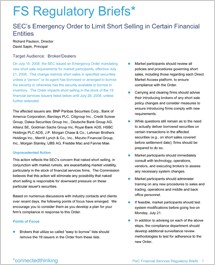 SECs emergency order to limit short selling in certain financial entities