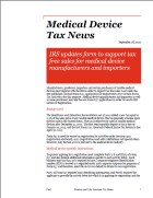 IRS updates form to support tax free sales for medical device manufacturers and importers - 27 September 2012