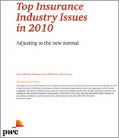 Top insurance industry issues in 20100