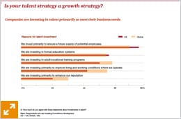 Companies are investing in talent primarily to meet their business needs