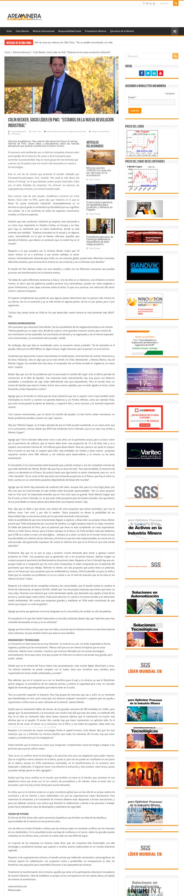 Colin Becker Socio Líder En Pwc Estamos En La Nueva - 