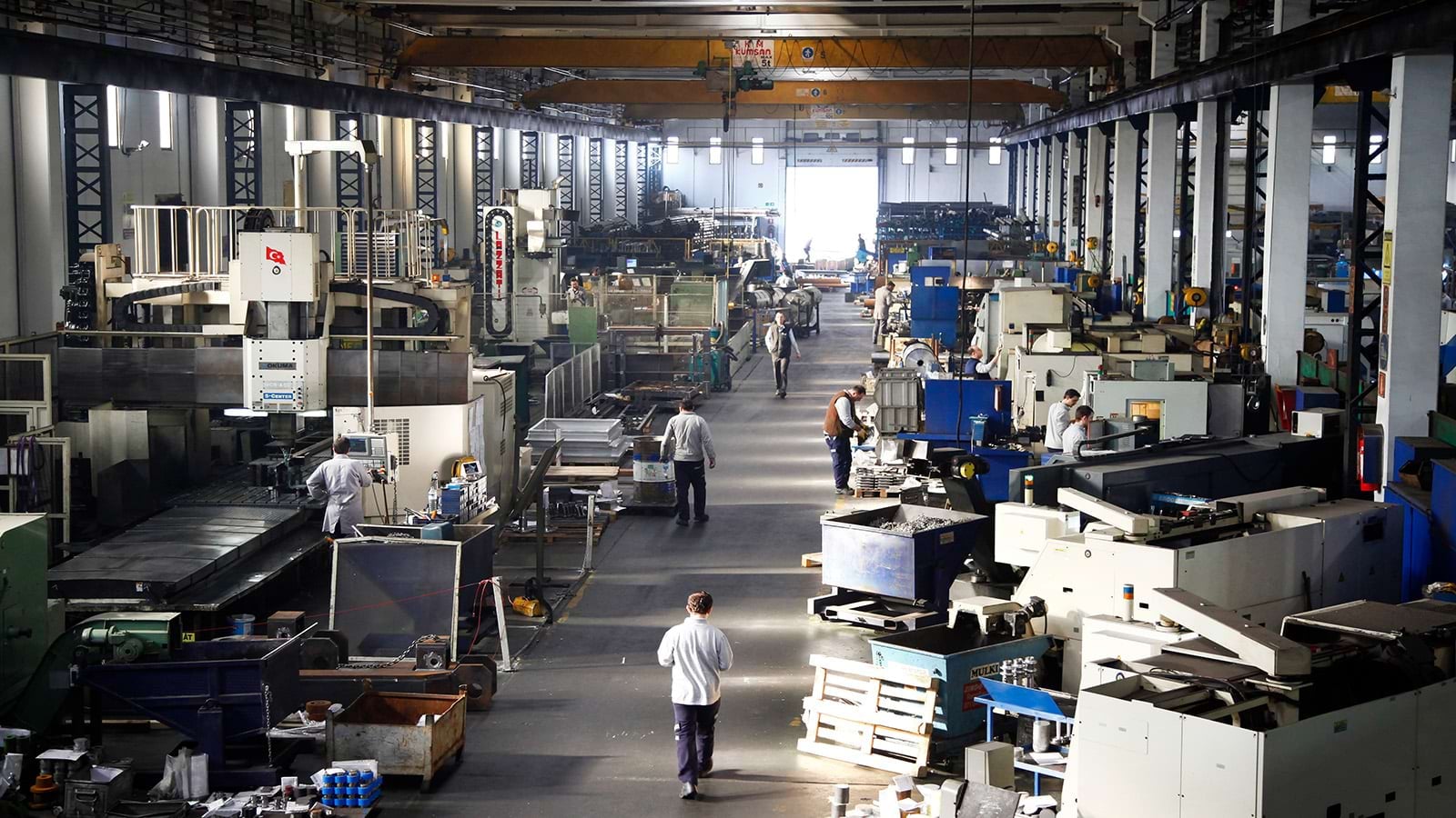 People working at a warehouse