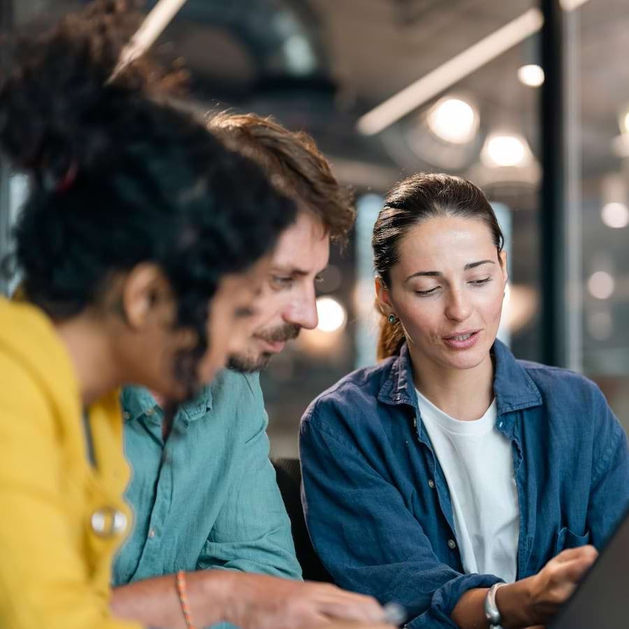 Colleagues working together